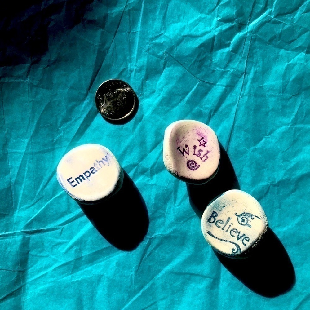 Clay worry stones-Empathy/Believe/Wish